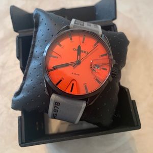 Diesel MS9 Three-Hand Orange Nylon Watch - DZ1931